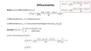 Exclusive Multivariable Calculus 14 - Differentiability Profile
