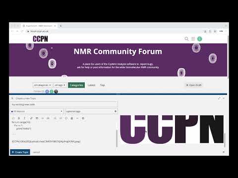 CCPN Forum Usage