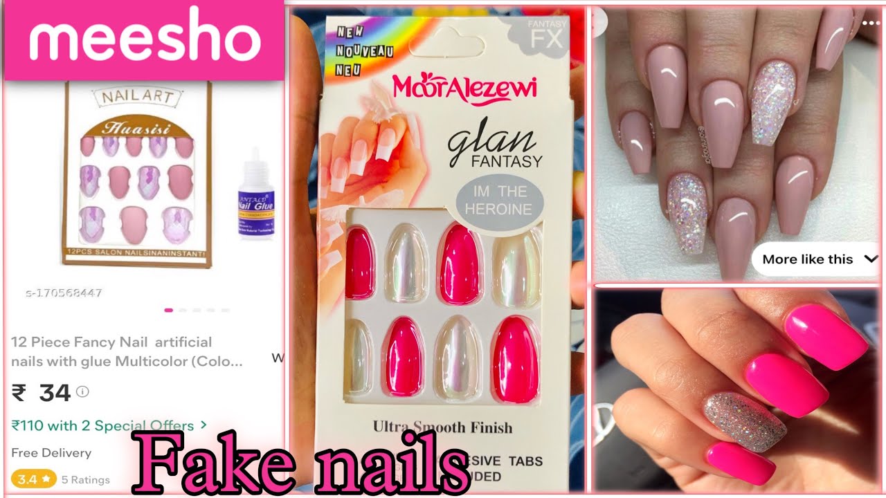 Meesho fake nails review only Rs.30 anmolkaur meesho review nails 