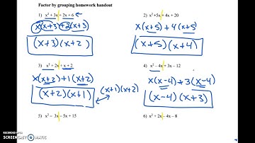 Factor by Grouping problems