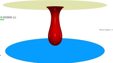 OpenFOAM® - Droplet Dripping from a Wetted Surface over a Non-wetted Surface_1