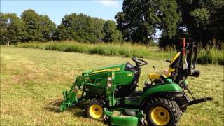 Can the John Deere 1025R and 60D mower mow a pasture