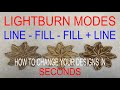 LightBurns Line - Fill - Fill + line Modes