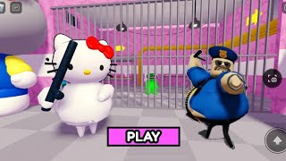 NEW UPDATE | HELLO KITTY BARRY'S PRISON RUN |OBBY FULL GAMEPLAY #roblox #obby