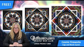 Quiltworx.com Q4 2025 Large Box Cosmic Fireworks Queen
