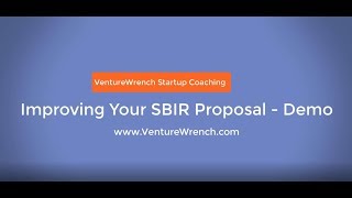 Improve Your SBIR Proposal - Demo