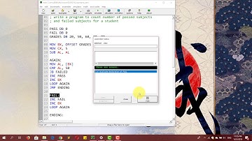 [Kurdish] Count the number of passed and failed subjects in assembly 8086 - Lec 3