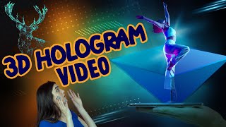 Video For 3D Hologram Pyramid | Hologram Technology Four Face Video