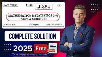 Mathematics 2025 HSC Repeater Board Exam Question Paper Solution | Complete Solution Maharashtra