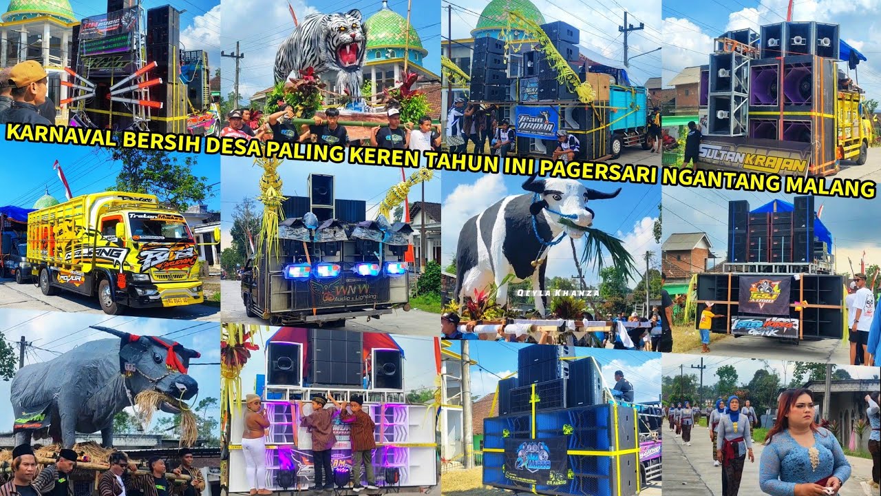 Karnaval bersih desa pagersari ngantang 2025 puluhan sound horreg jatim ikut merayakan acara ini