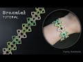 Make a beaded lace bracelet with seed beads and bicone beads. (tutorial)