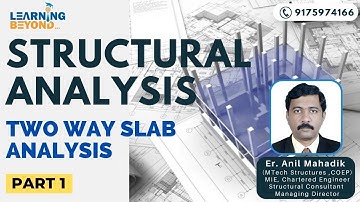 Structural Analysis | Two Way Slab Analysis (Part - 1) | By Er. Anil Mahadik Sir | Learning Beyond
