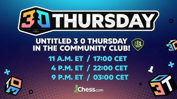 3 + 0 Blitz Takes Over THURSDAYS on Chess.com