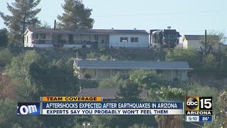aftershocks expected after earthquakes in arizona