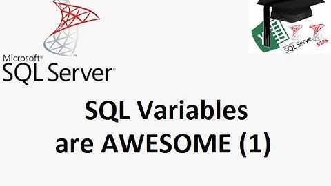 MS SQL tutorial on an introduction to variables. Variables are awesome!!