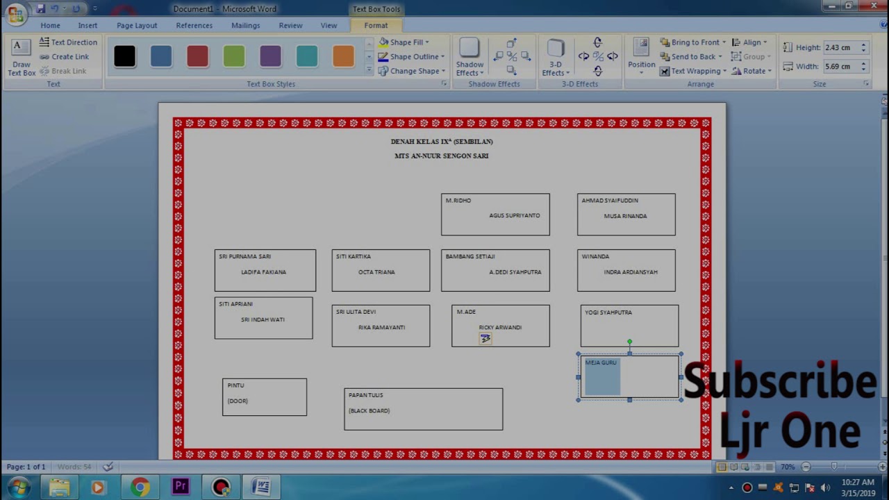 Membuat denah Kelas di Microsoft Word - YouTube - Cara Membuat Denah Tempat Duduk Dengan Microsoft Word