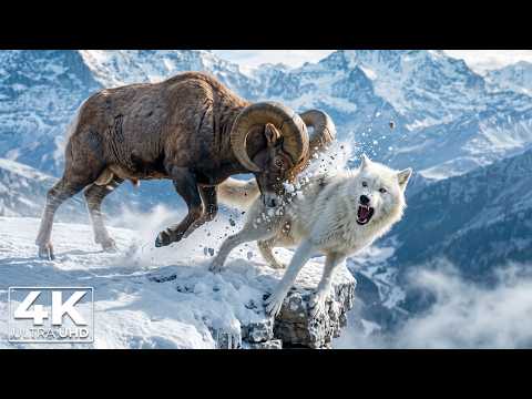 Goat Stand Ground and Fights Lone Wolf Off | Wild Animals