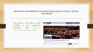Resource Description and Access (RDA)
