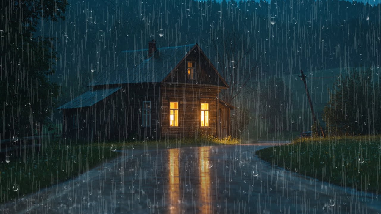 Deep Sleep Instantly On Rainy Night | Relaxing Rain & Thunder Sounds for Insomnia Relief, ASMR