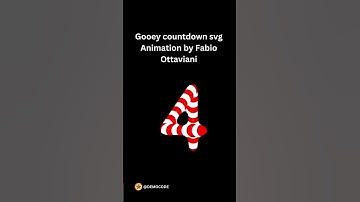 Gooey countdown svg Animation by Fabio Ottaviani || #animation #css #svganimation #coding #developer