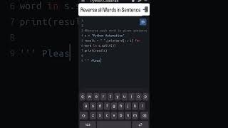#pythonprogramming #automationtesting #codingquestions #reversestring #python
