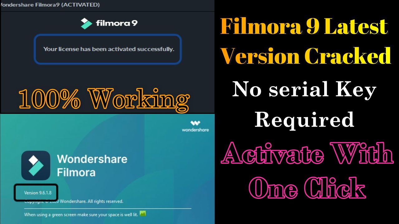 Filmora 9.6 Free Activation for lifetime | Latest Vesrion | No watermark | Use full features