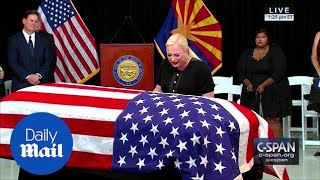 Tears flow as John McCain's family say their goodbyes in Arizona