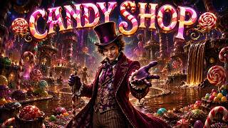 Candy Shop – Willy Wonka's Version (Wonka) | A.I. Concept Cover