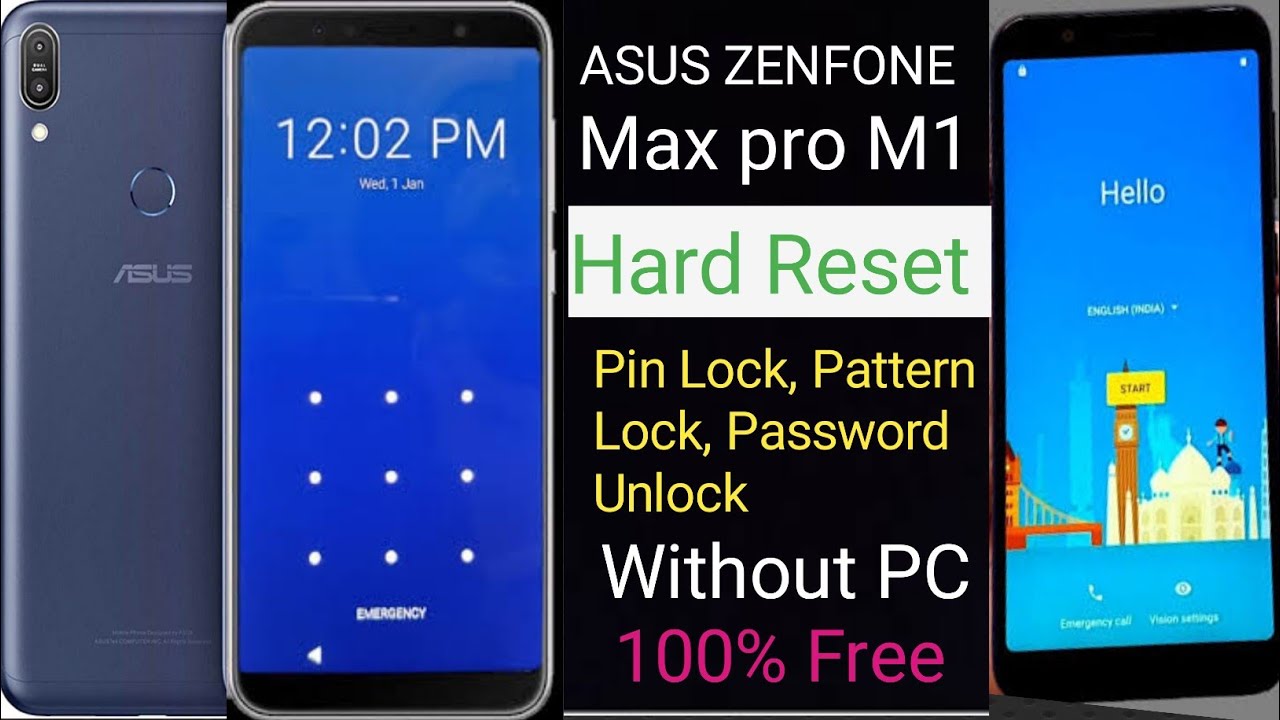 Asus Zenfone Max Pro M1 Hard Reset| (X00TD) Pattern, Password Unlock 🔓 Without PC 100% free