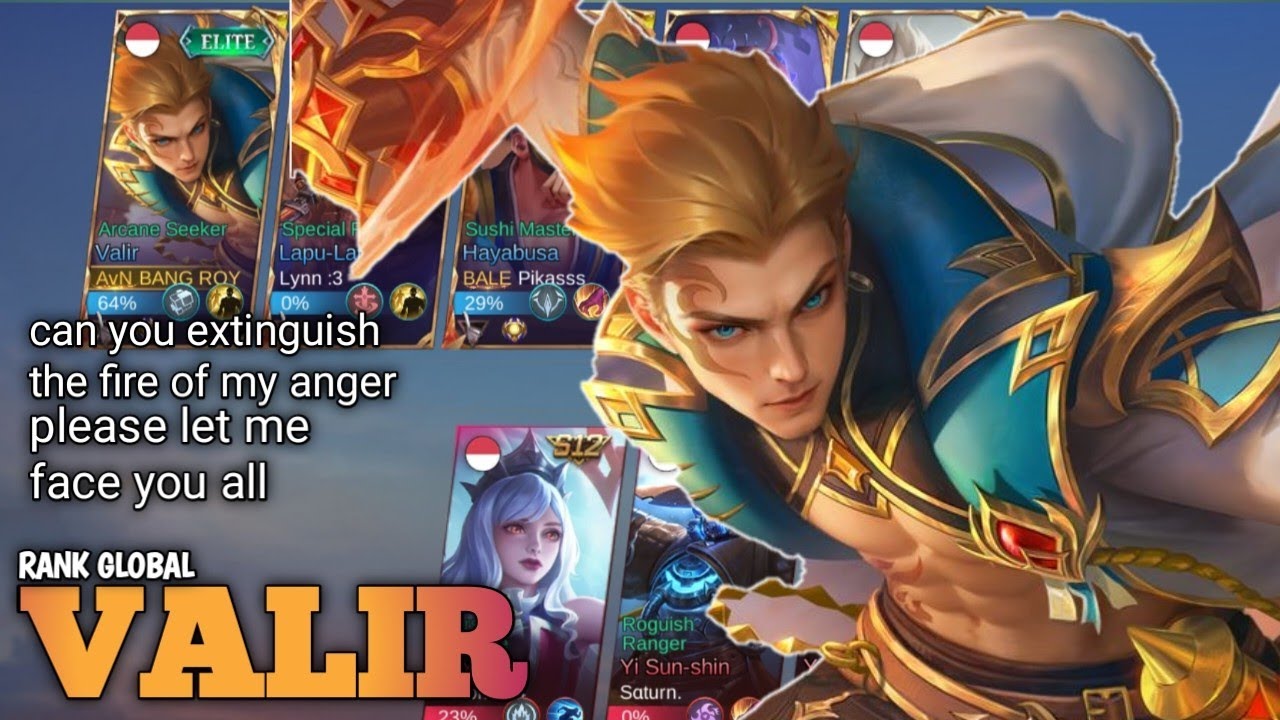 Can you extinguish the fire of my anger, please let me face you all VALIR