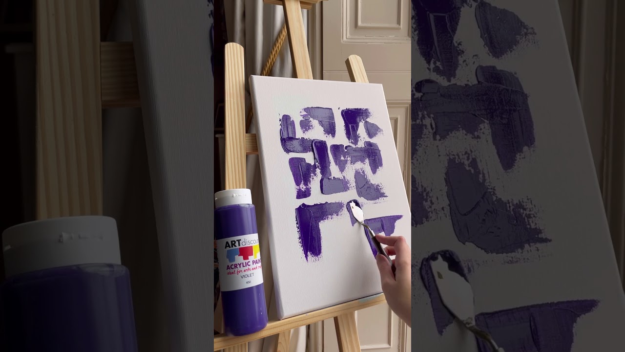 ARTdiscount Own Brand Acrylic Paints in action