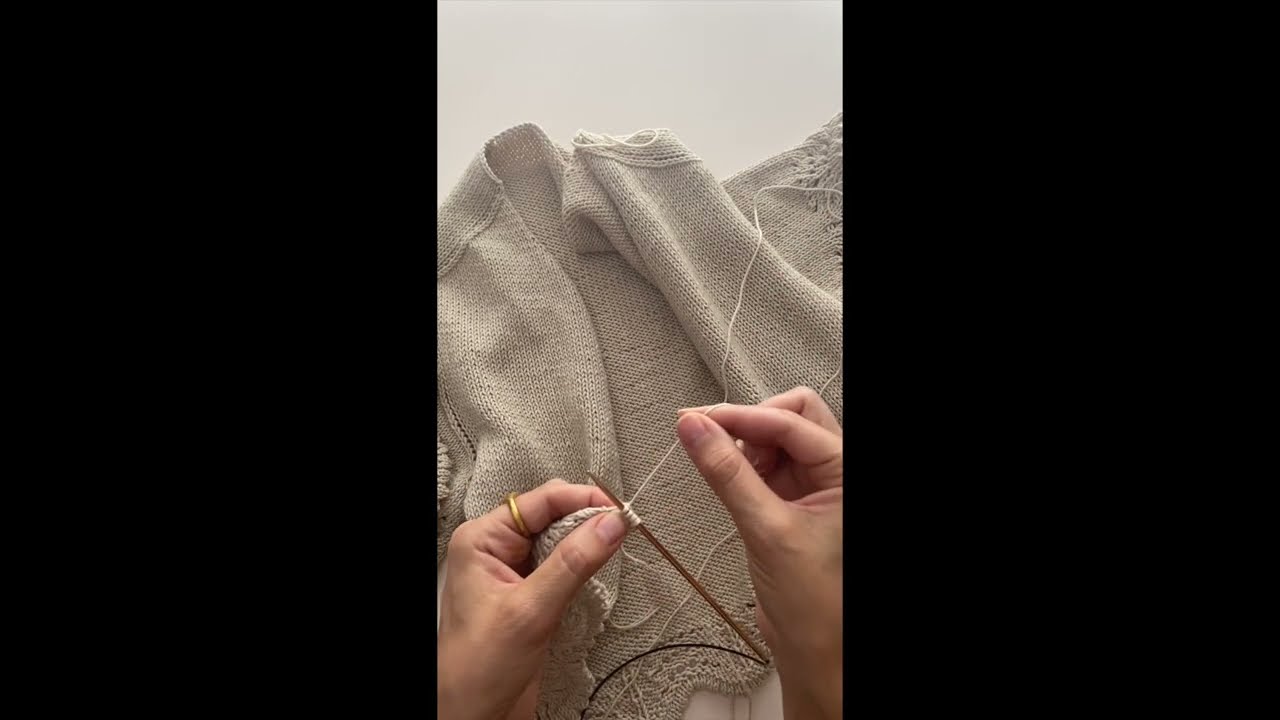 Bordure en I-cord à 2 mailles - Two stitches I-cord edge