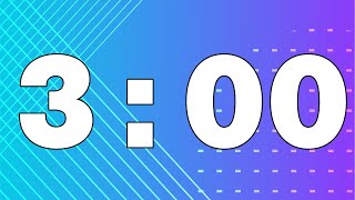3:00 Countdown Timer - Blue to Purple Geometric Fusion