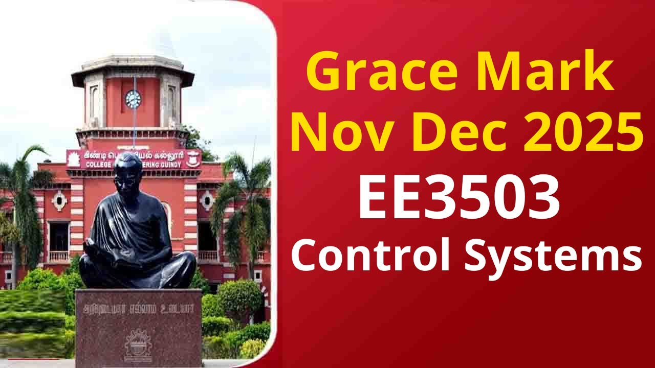 Anna University Grace Mark Nov Dec 2025 EE3503 Control Systems