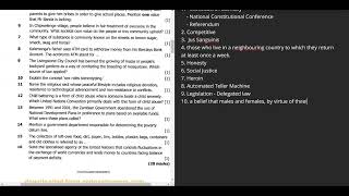 Civic Education Paper 2 2016 Section A Answered ECZ