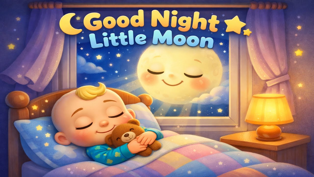 🌜 Good Night Little Moon – Cozy Sleep Song for Kids