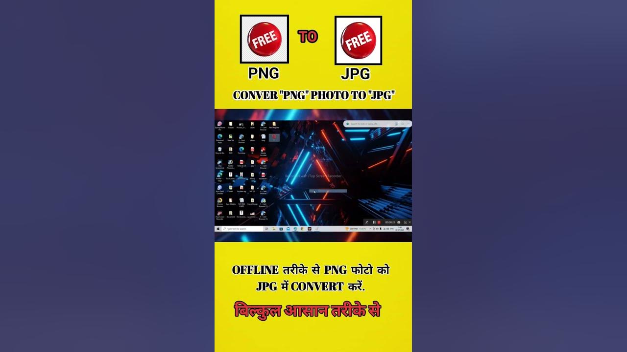 Convert png photo to jpg shorts freefireshorts techplusajay
