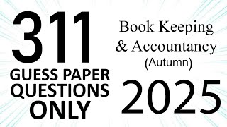 Famous AIOU Code 311 Guess papers | Autumn 2025 | Book Keeping And Accountancy | Let's Study AIOU Profile