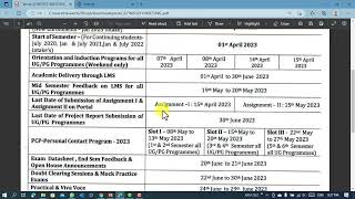 Chandigarh University Academic Calendar 2023 | Session Jan 2023 | CU IDOL