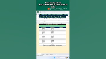 How to joint text✅or data together by using flash fill in Excel 🤯💥👨‍💻Excel viral tips #excel #shorts