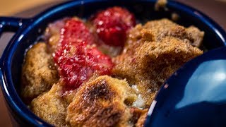 White Chocolate & Raspberry Bread Pudding