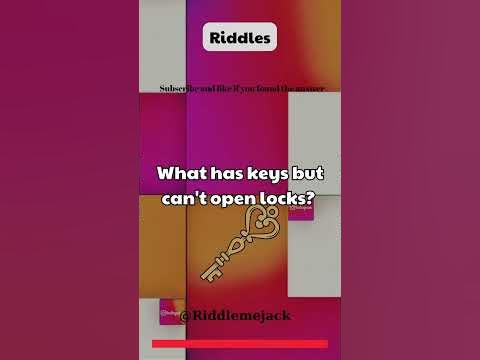 What Has Keys But Can't Open Locks 🔒 #shorts - YouTube