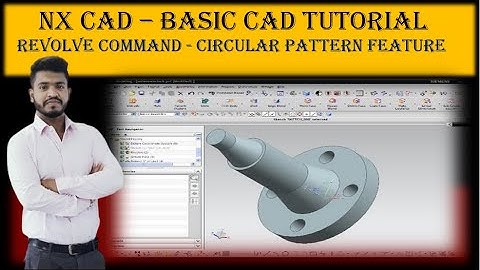 Siemens NXCAD Tutorial - Revolve Command - Circular pattern feature || NX 12 pattern feature
