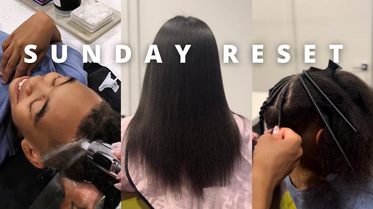 Воскресная коррекция прически: выпрямление волос + стрижка | Защитная прическа