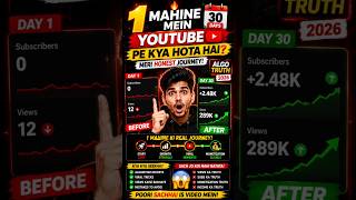 🔥 1 Mahine Mein YouTube Pe Kya Hota Hai? — Meri Honest Journey! AlgoTruth 2026 #shorts