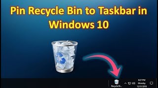 how to pin recycle bin to taskbar in windows 10/11