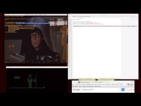 Using pipes & say to read your IP address out loud.