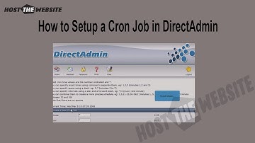 How to setup a cron job in DirectAdmin || Host The Website