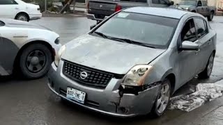 Fuerte choque en la av Benito Juárez y Francisco Zarco en Matamoros 19-Abr-26 