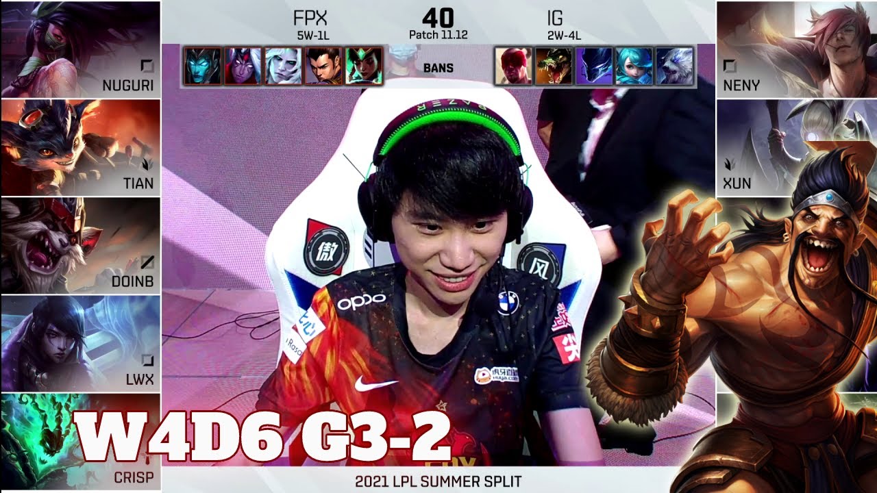 FPX vs IG - Game 2 | Week 4 Day 6 LPL Summer 2021 | FunPlus Phoenix vs Invictus Gaming G2